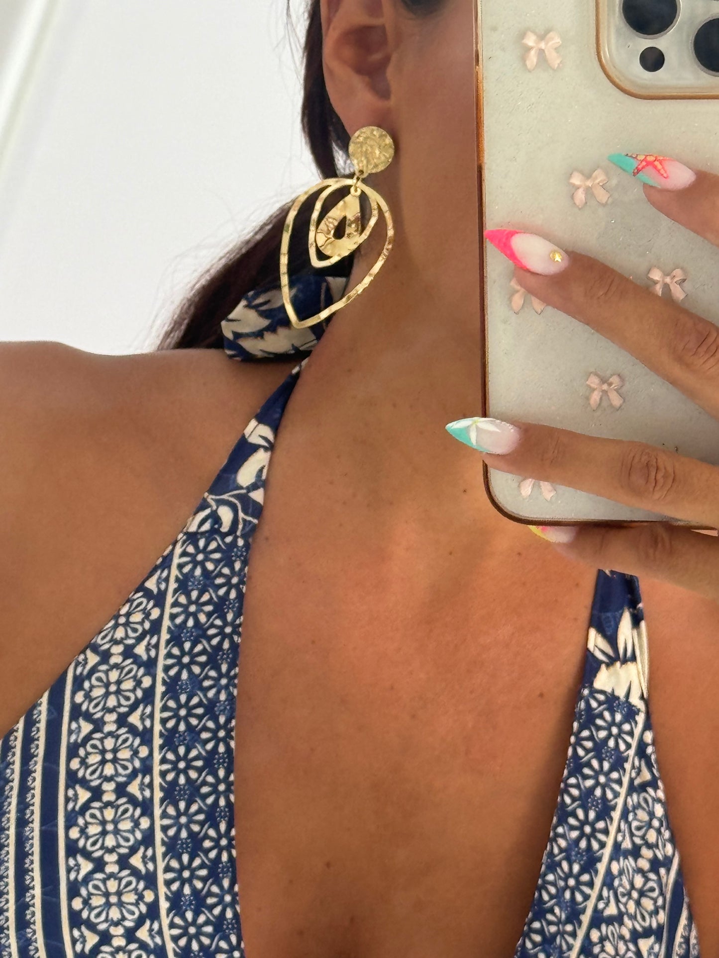 Pendientes lagrima oro