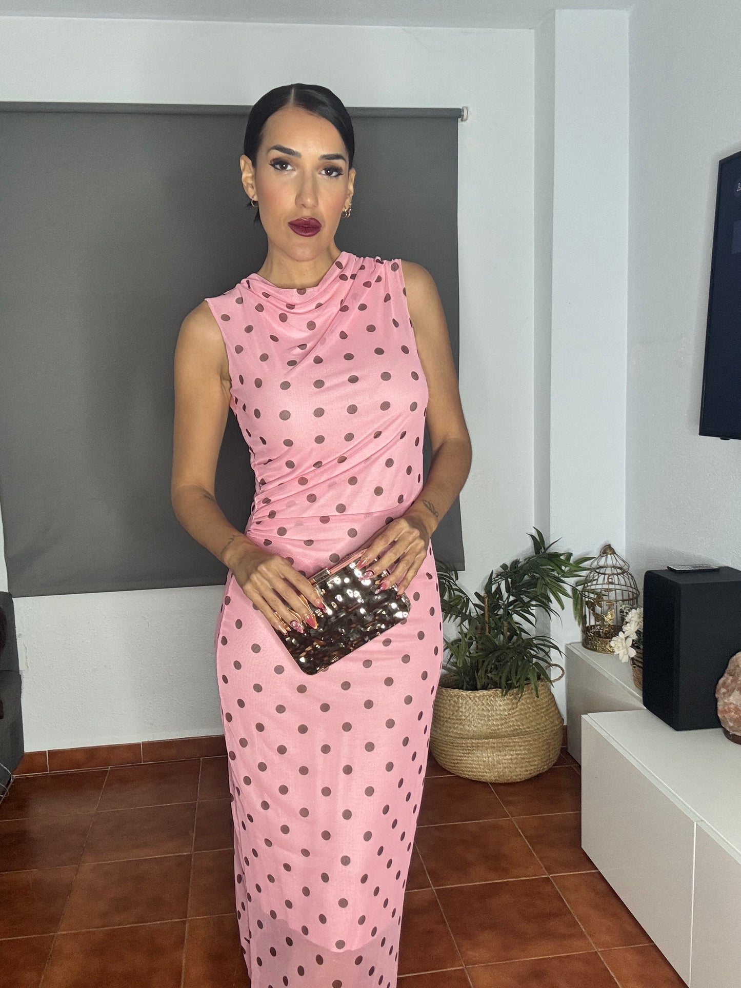 Vestido midi tul