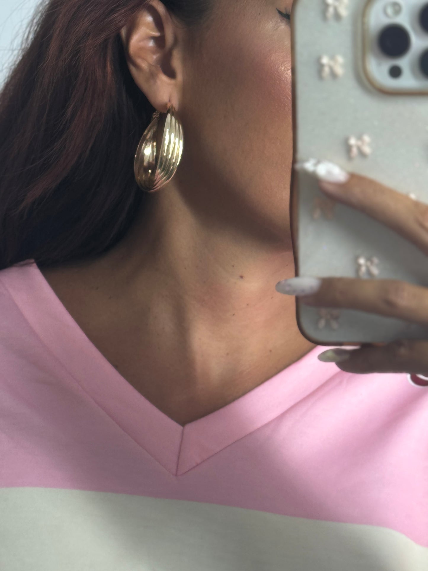 Pendiente aro torcido