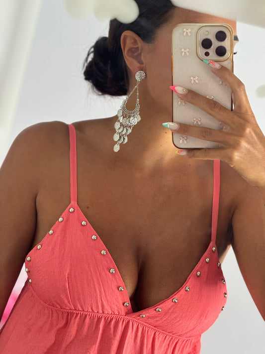 Pendientes monedas plata