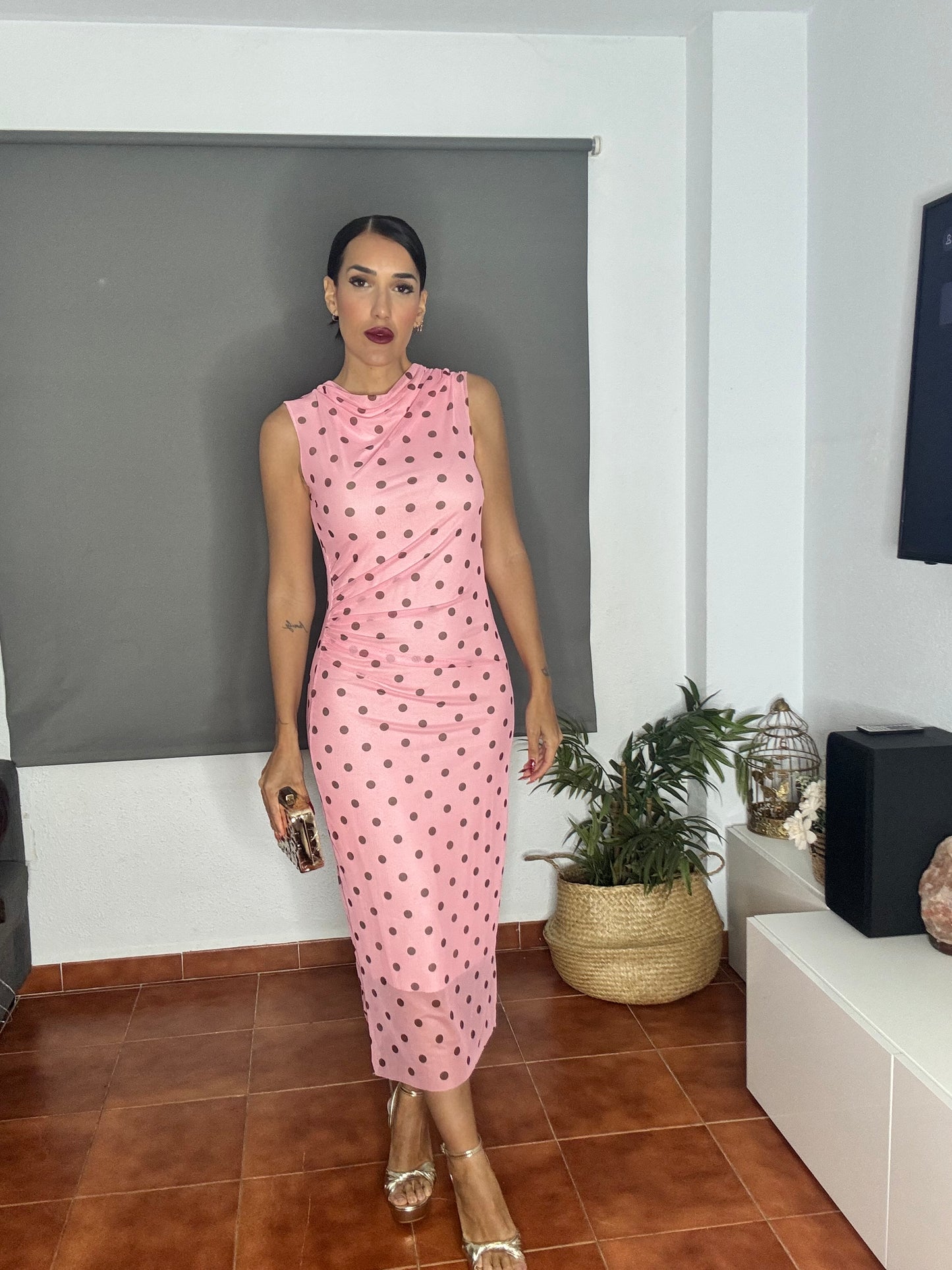 Vestido midi tul