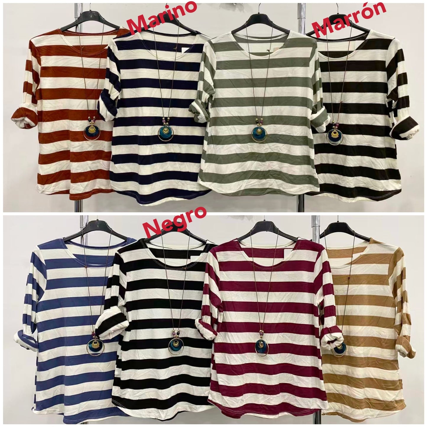 Camiseta rayas de punto fino