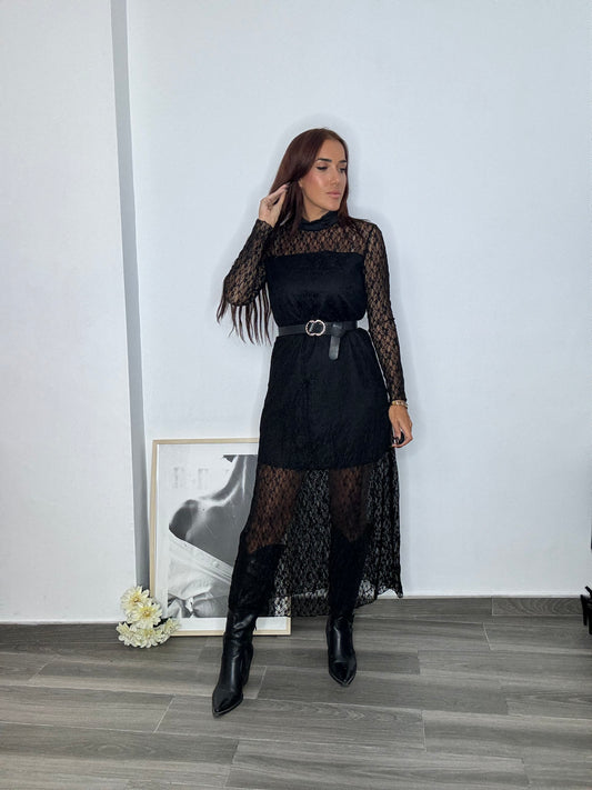 Vestido encaje larga