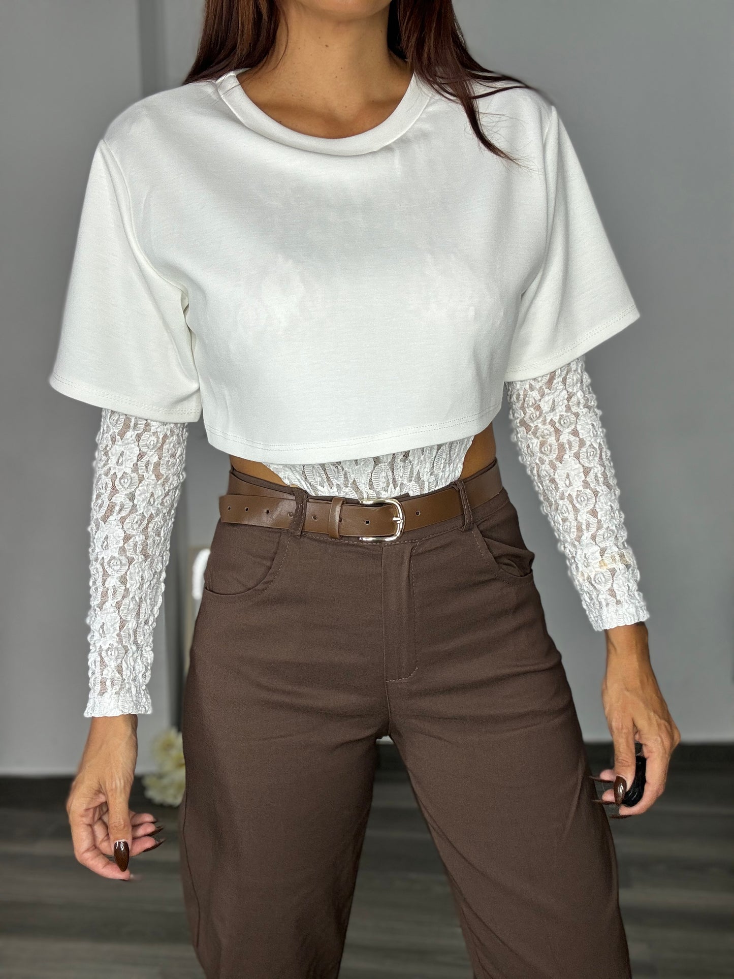 Pantalón cinturón licra