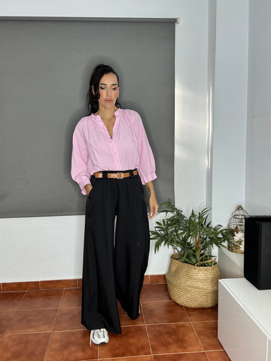 Pantalón tejido cinturón