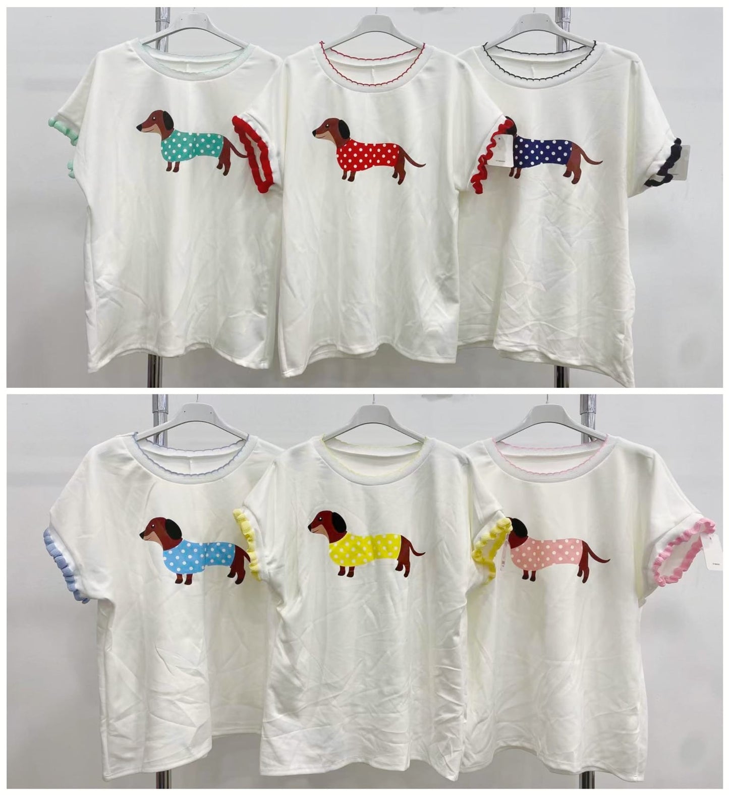 Camiseta lunares perrito
