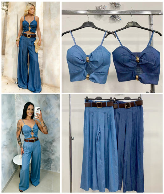 Pantalón palazzo vaquero