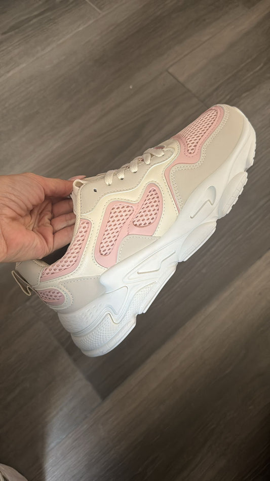 Zapatilla blanca/rosa